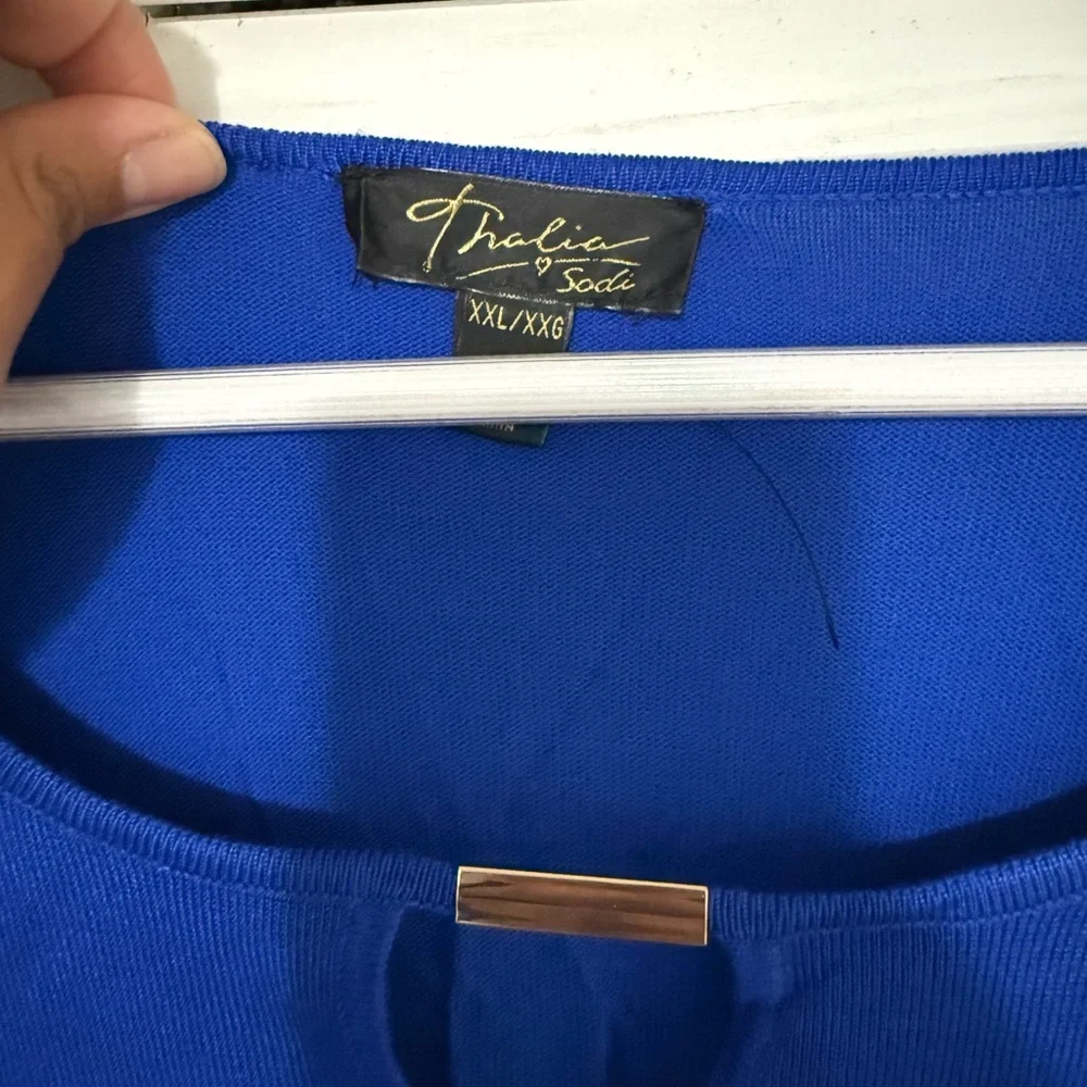 Thalia Sodi Royal Blue Knit Top - Picture 2 of 4